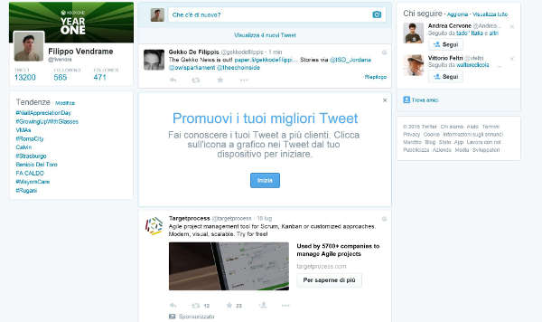 Twitter, nuovo profilo
