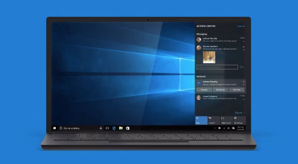 Windows 10, anteprima app messaggi