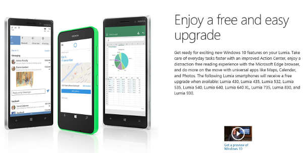 Windows 10 Mobile, i Lumia che riceveranno l'upgrade