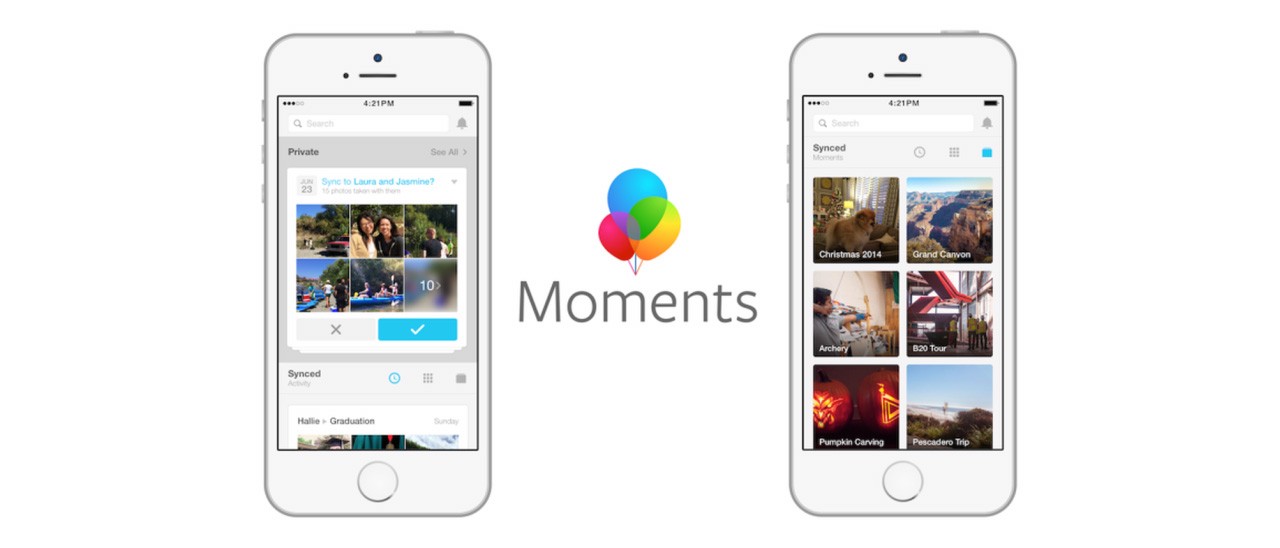 Facebook Moments crea video con le foto