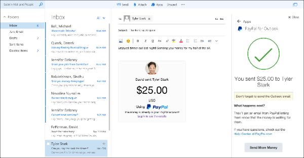 Outlook, plugin PayPal
