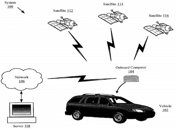 Un'immagine dal brevetto di Google
