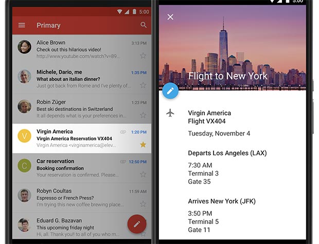 Gli eventi ricevuti via posta elettronica in Gmail vengono importati automaticamente all'interno di Google Calendar