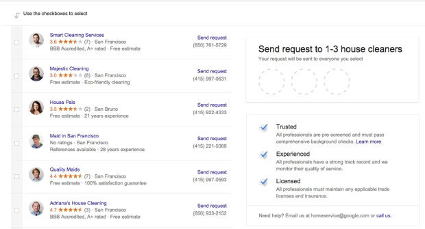 La ricerca di un servizio per le pulizie della casa nell'area di San Francisco