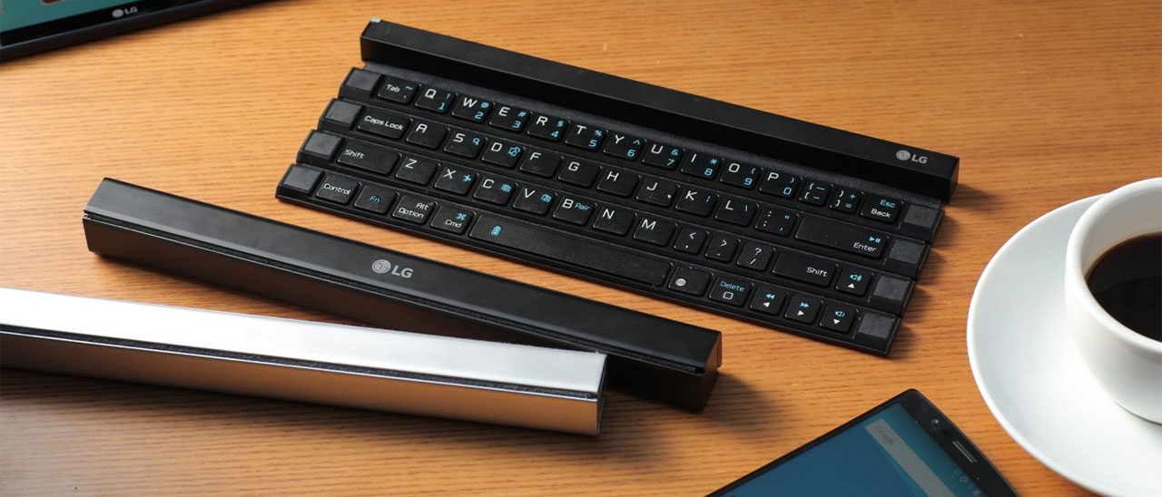 LG Rolly, la tastiera Bluetooth che si arrotola
