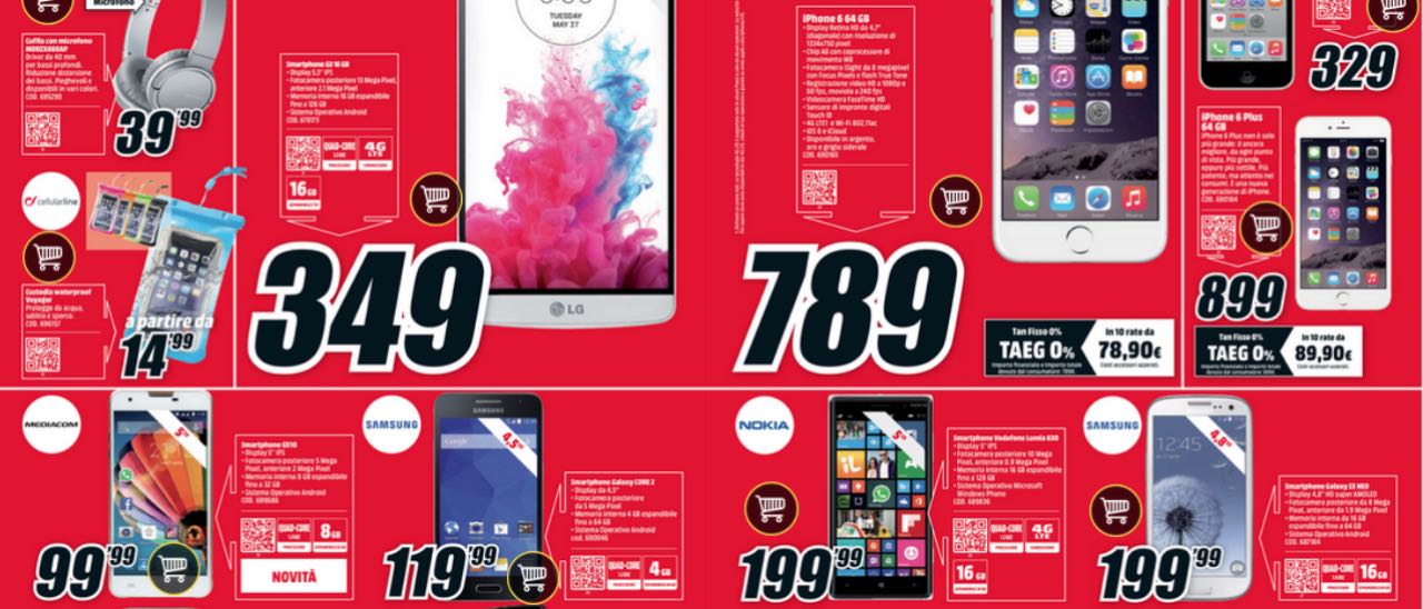 Volantino Mediaworld: Surface 3 64 GB a 599 euro