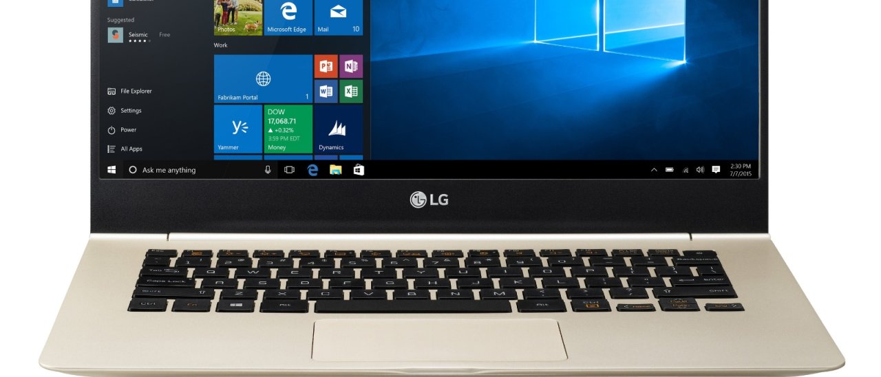 LG Gram, notebook ultraleggeri con Windows 10