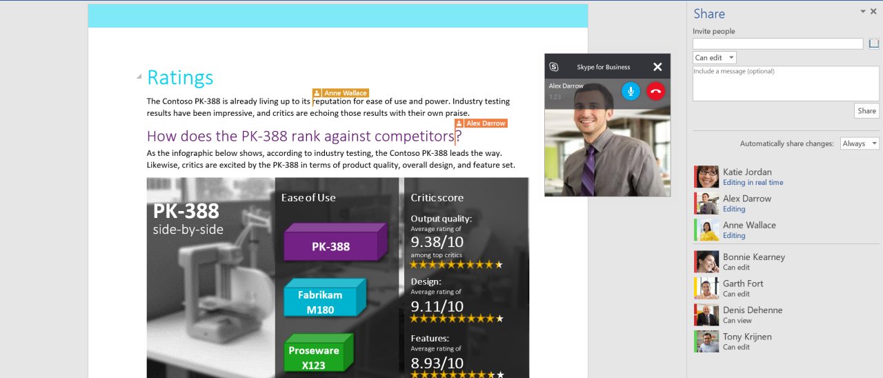 Office 2016: condivisione e collaborazione