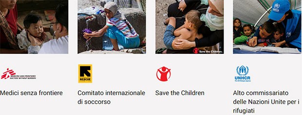 I destinatari delle donazioni raccolte da Google