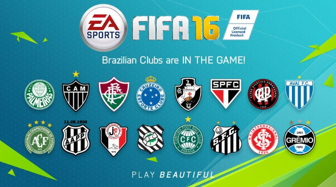 FIFA 16: annunciata la presenza di 16 squadre brasiliane
