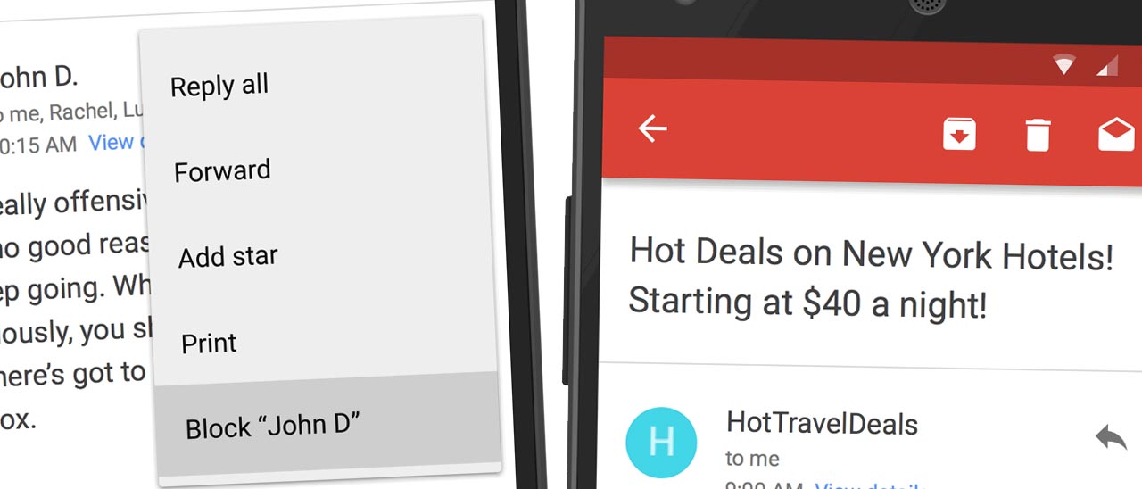 Gmail: blocco mittente e newsletter su Android