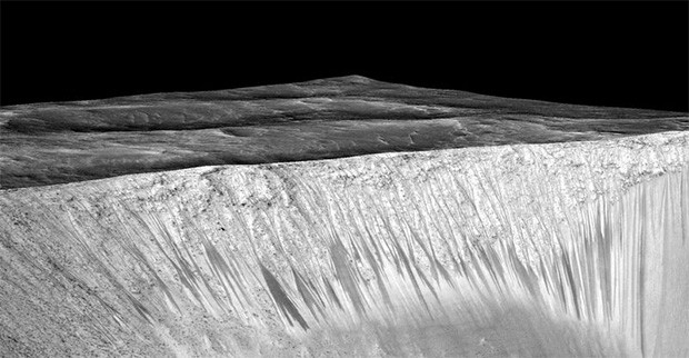Le "recurring slope linae" sulla superficie di Marte