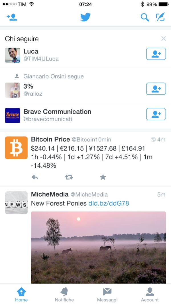 Twitter suggerisce chi seguire