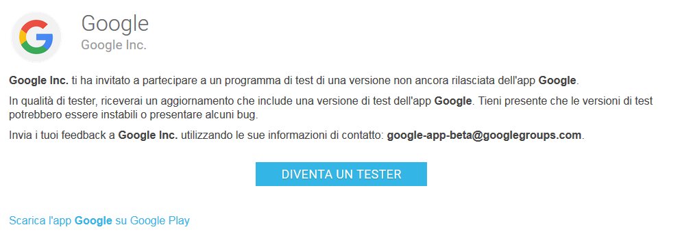 Google app beta channel