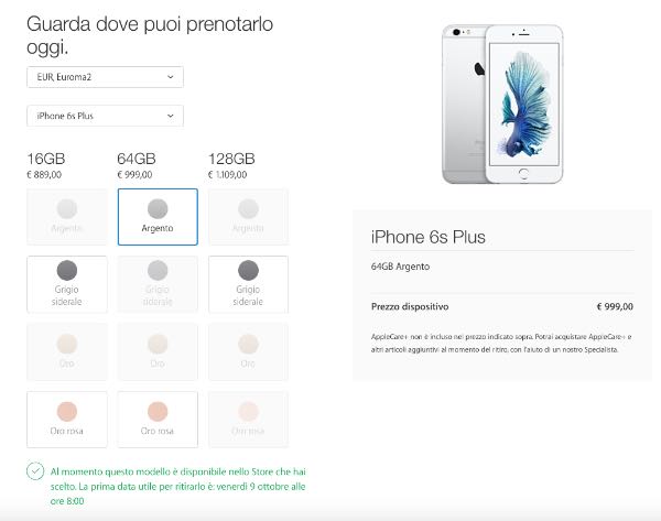 Apple: al via le prenotazione dei nuovi iPhone 6S