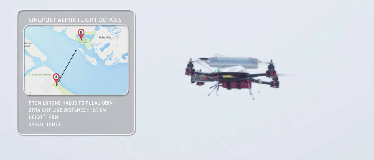 Singapore, il postino è un drone