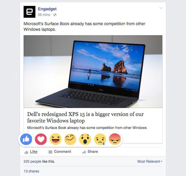 Facebook testa il pulsante Non mi piace