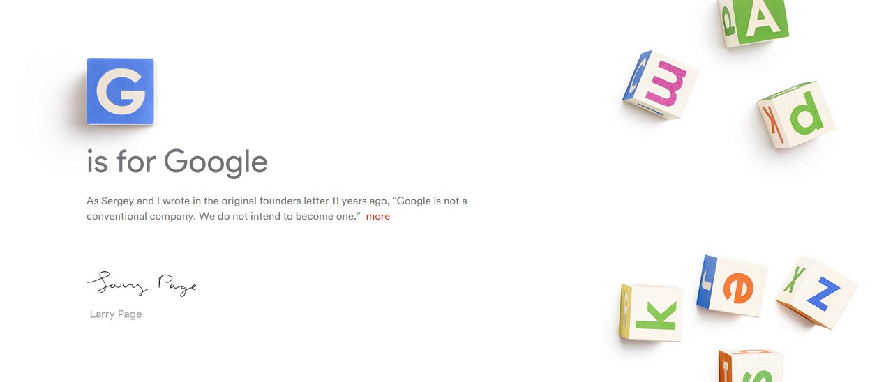 Da Google ad Alphabet, la metamorfosi è completa