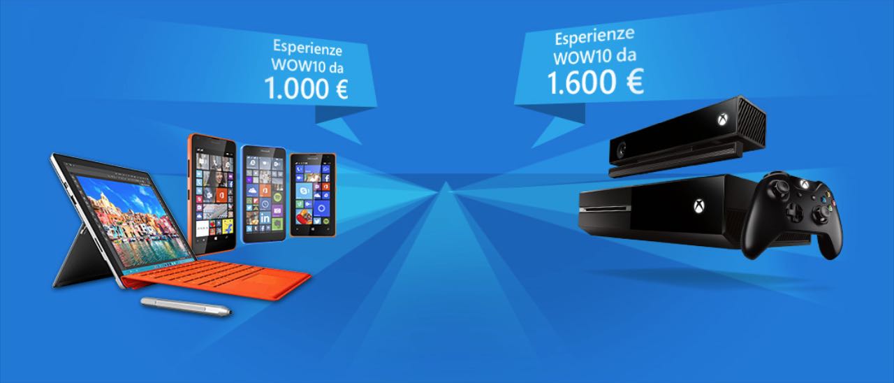 WOW 10: Microsoft regala Surface, Lumia e Xbox One