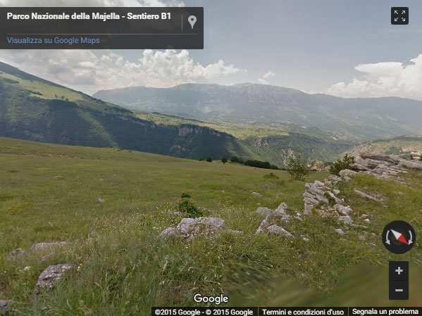 Il Parco Nazionale della Majella su Street View