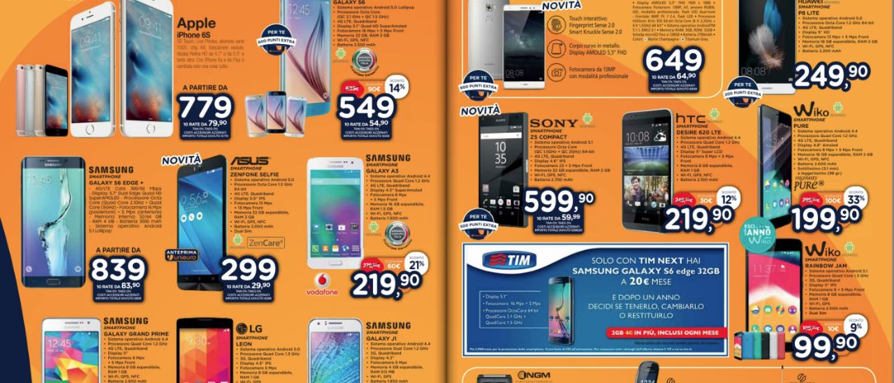 Volantino Unieuro, Surface 3 a 499 euro