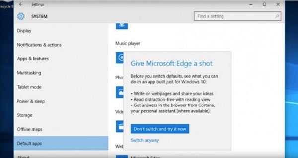 Windows 10, Microsoft non vuole che si usi Chrome