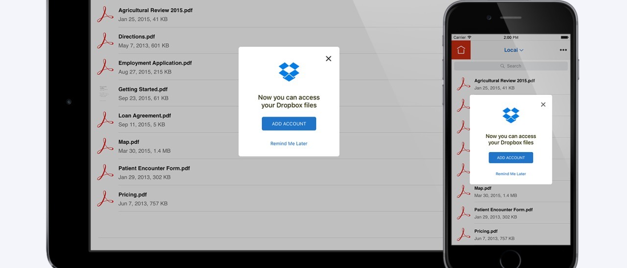 Dropbox per iOS, editing dei file PDF in mobilità
