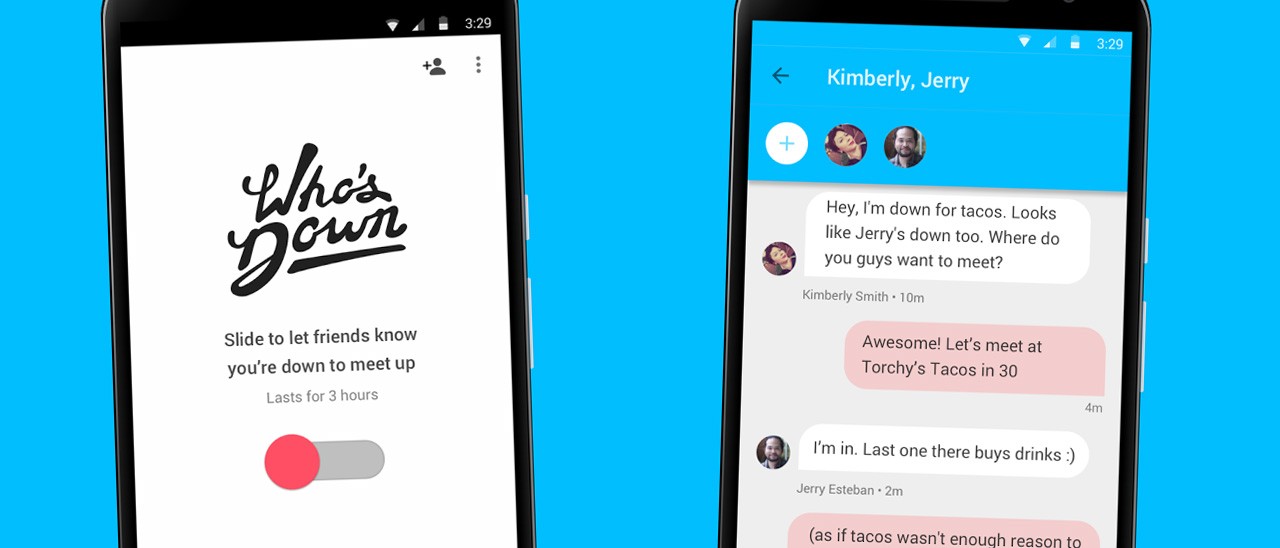 Google lancia l'applicazione Who's Down
