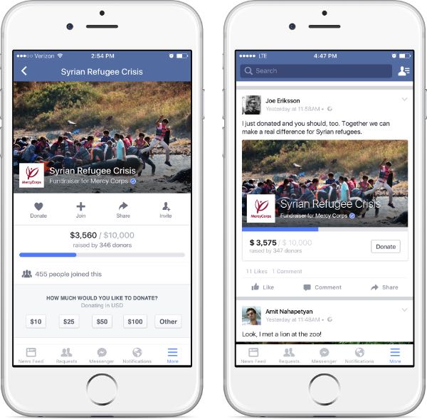 Facebook semplifica la beneficenza