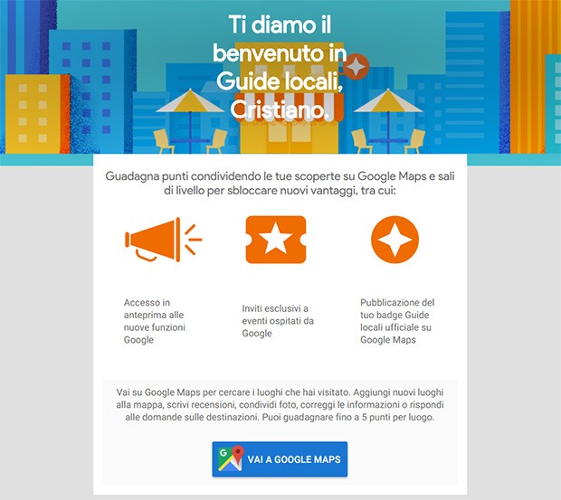 L'iscrizione al programma Guide Locali di Google Maps