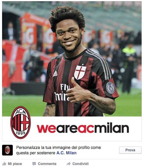 Facebook fa un regalo ai tifosi del Milan