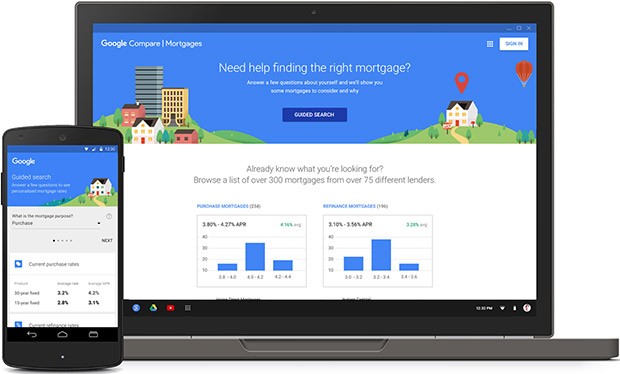 Il nuovo strumento Compare US Mortgages di Google, per il confronto online dei mutui
