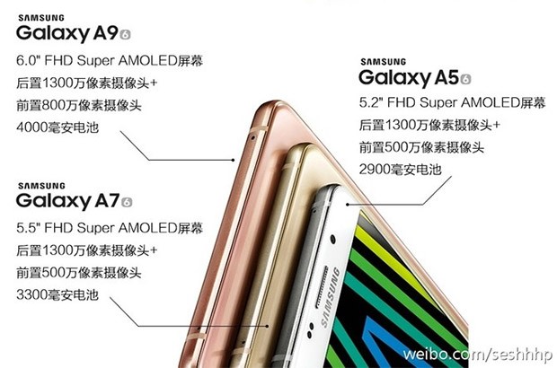 Una delle immagini che svela il nuovo Samsung Galaxy A9