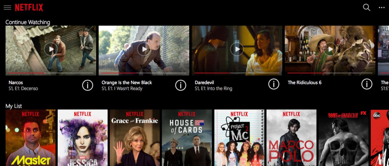 Netflix annuncia l'app universale per Windows 10