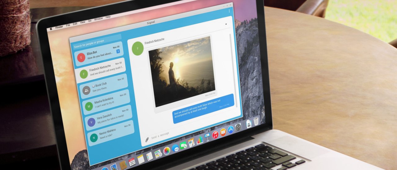 Signal Desktop, messaggi cifrati in Chrome