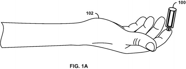Un'immagine dal brevetto "Needle-free blood draw" di Google
