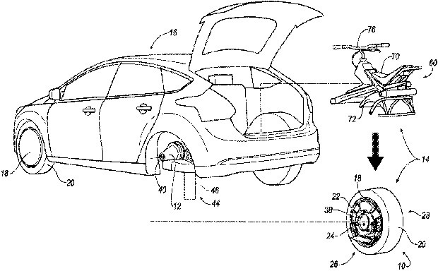 Il brevetto "Self-propelled unicycle engagable with vehicle" depositato da Ford presso USPTO