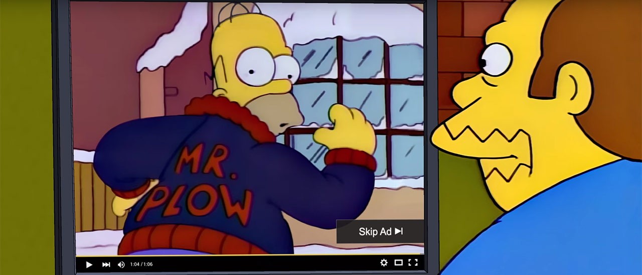 Homer Simpson promuove l'advertising su YouTube