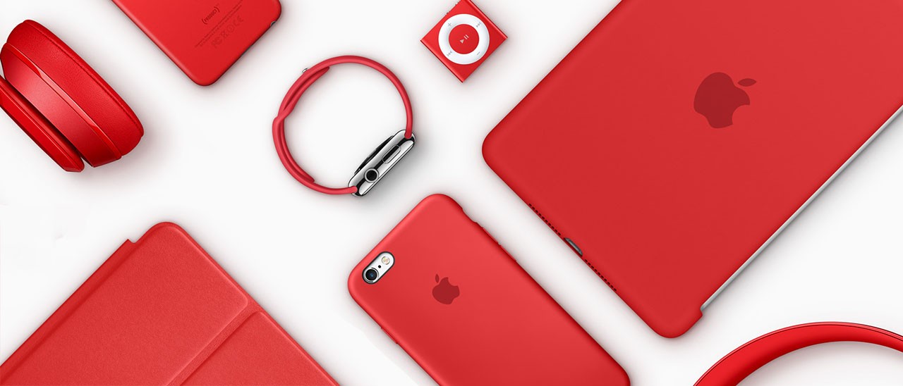 Apple Store: loghi rossi per la lotta all'AIDS