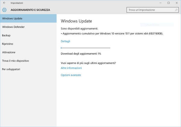 Windows 10, arriva un nuovo update cumulativo