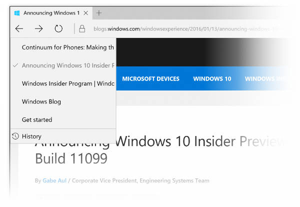 Windows 10 build 11102, la novità di Edge