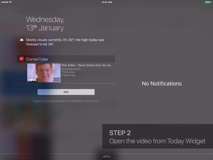 CornerTube - PIP Youtube su iPad