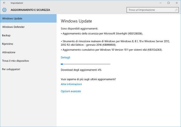 Windows 10, Microsoft rilascia la build 10586.63