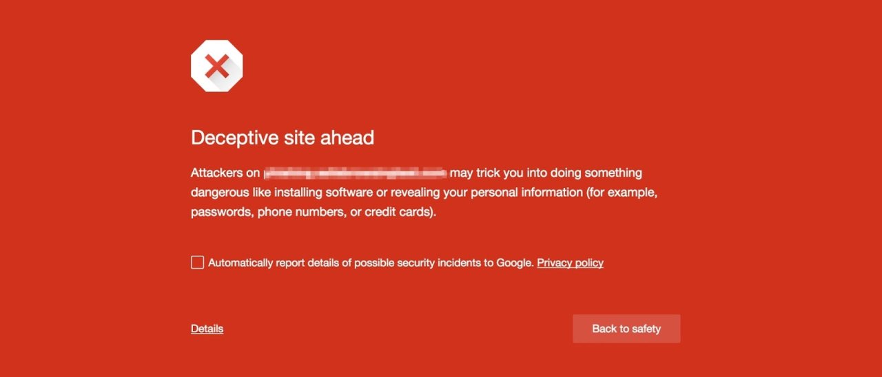 Google Chrome blocca i contenuti ingannevoli