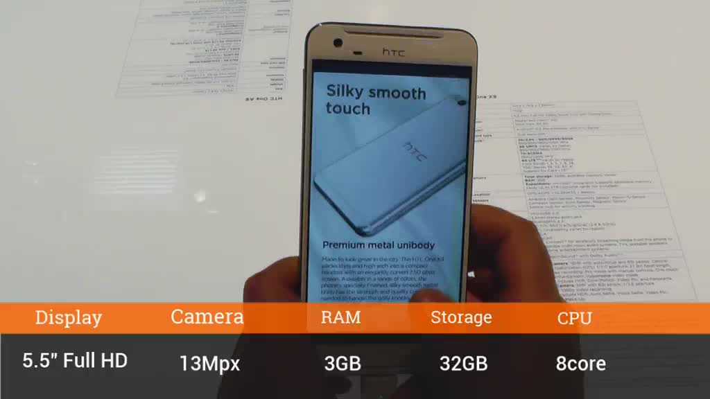 MWC 2016: lo smartphone HTC One X9 in anteprima