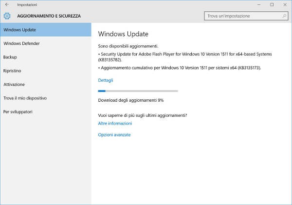 Windows 10 build 10586.104: correttivi e bug fix