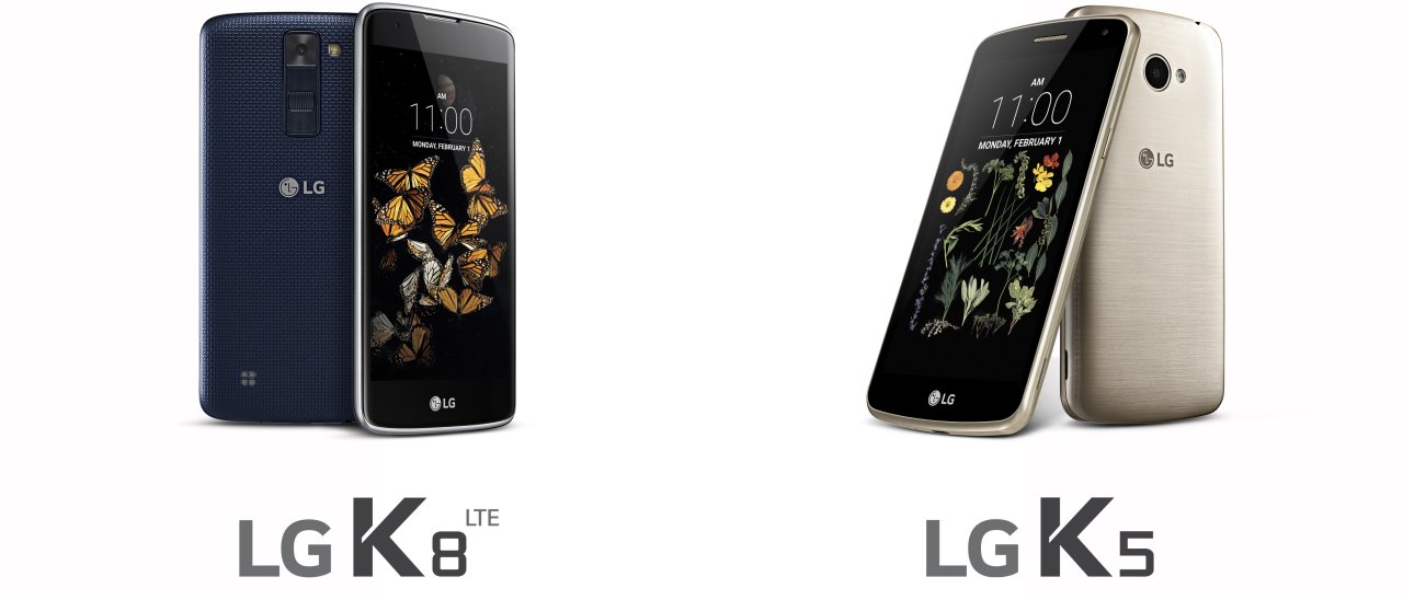 LG K8 e K5, smartphone Android economici
