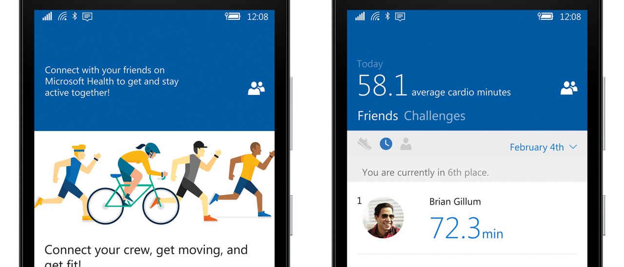 Microsoft Band 2, integrazione Health-Facebook