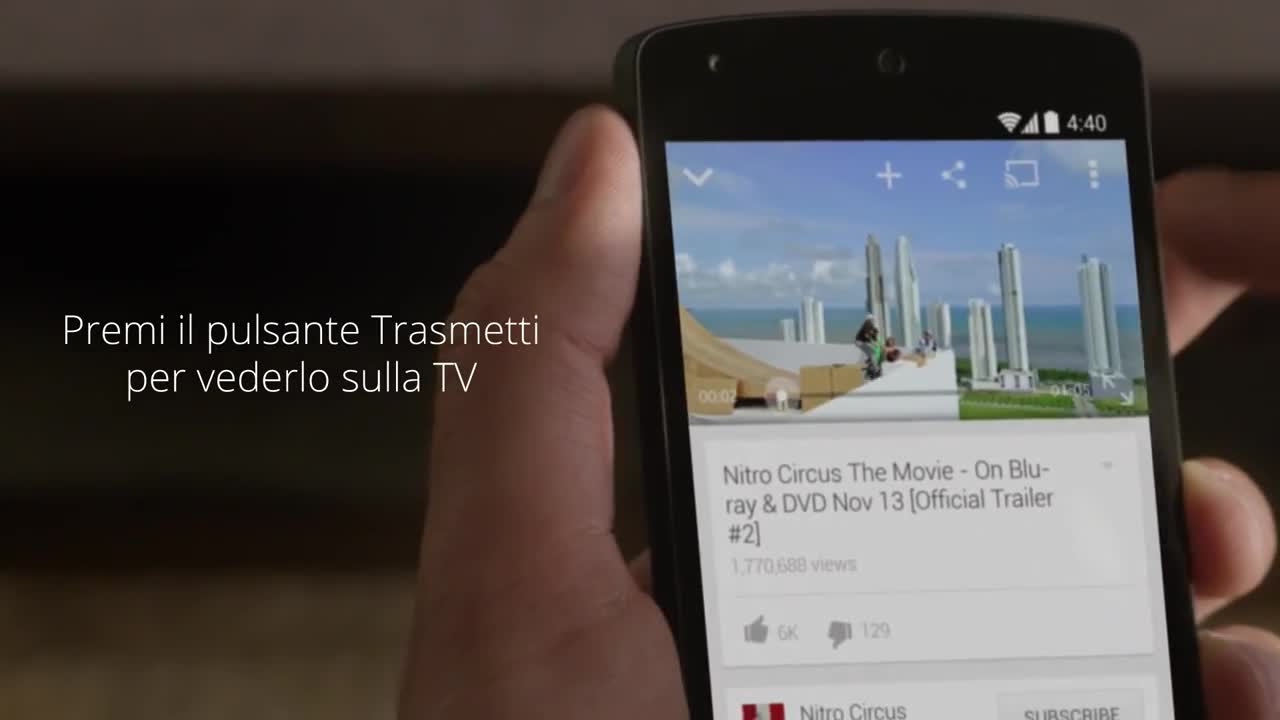 Google Chromecast: come trasmettere un contenuto