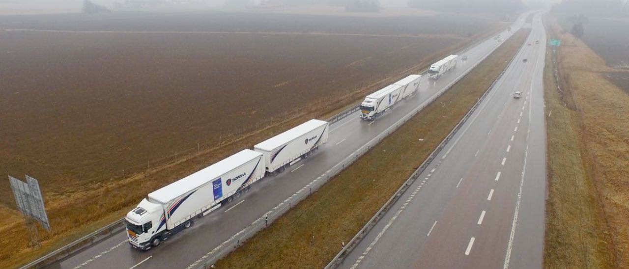 Camion a guida autonoma in giro per l'Europa